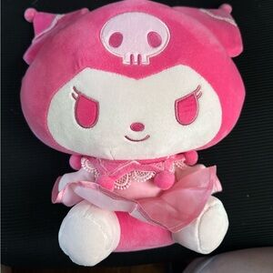 Hello Kitty Pink & White Plush Doll with Skull Motif